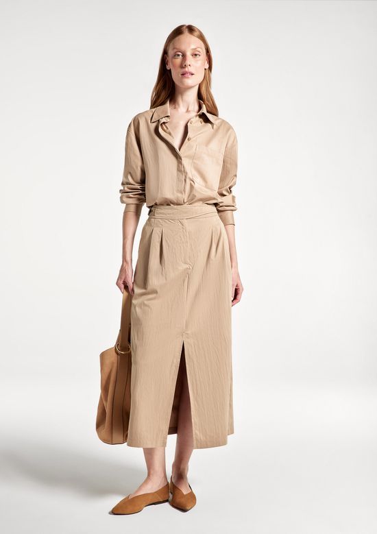 Foto do produto: Camisa Feminina Manga Longa Com Bolso - Caqui