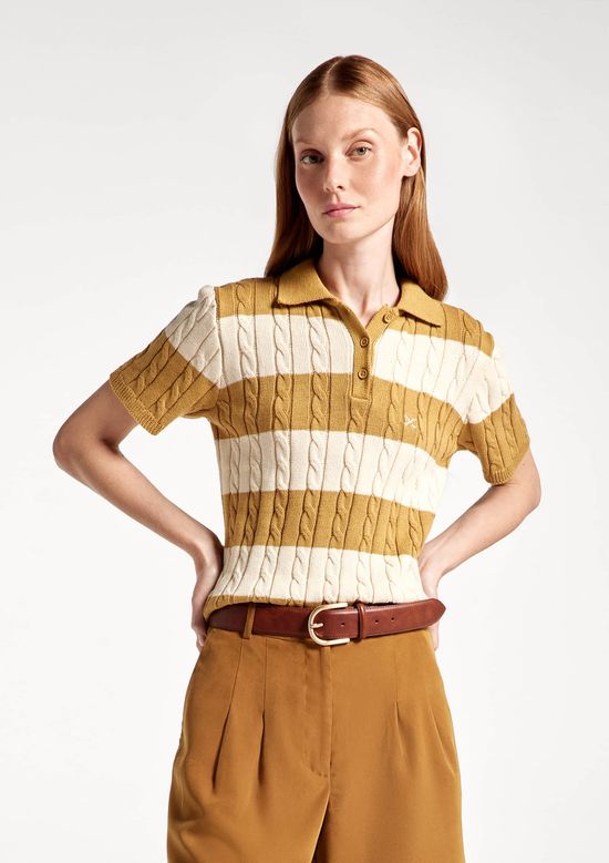 Foto do produto: Blusa Polo Feminina Em Tricô Fio Tinto - Off white