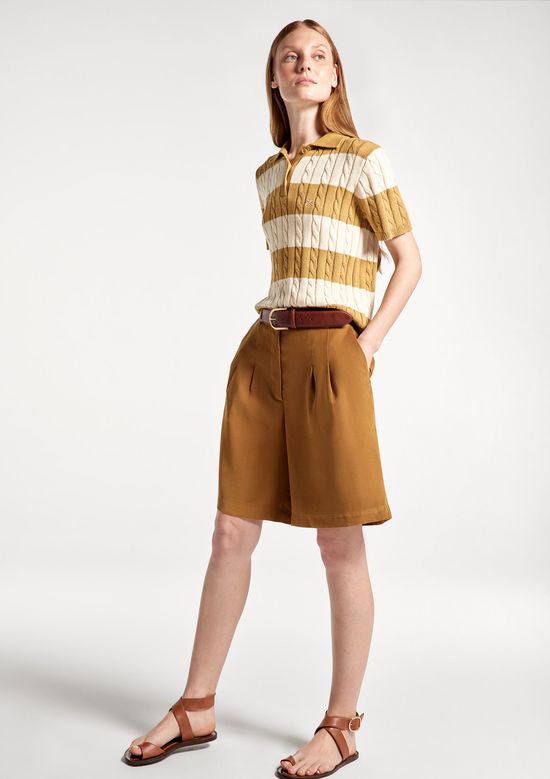 Foto do produto: Blusa Polo Feminina Em Tricô Fio Tinto - Off white