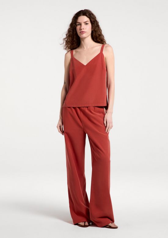 Foto do produto: Calça Feminina Peach Touch Cintura Média - Vermelho