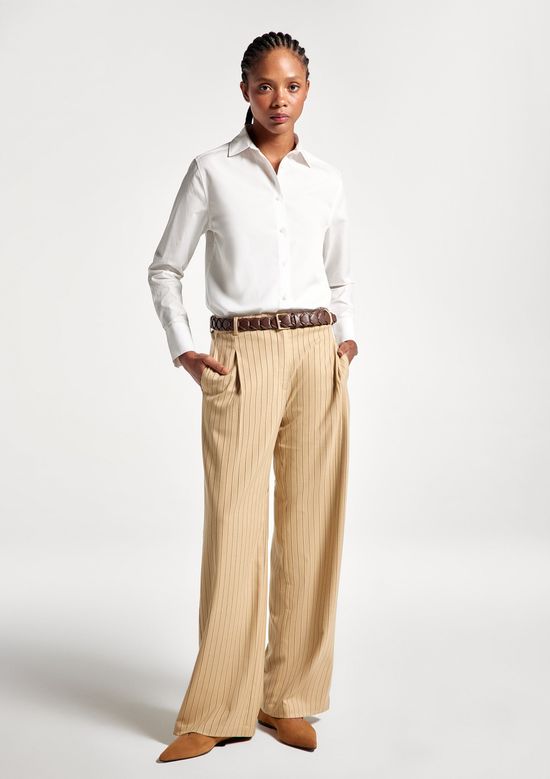 Foto do produto: Camisa Feminina Manga Longa Em Tricoline - Branco