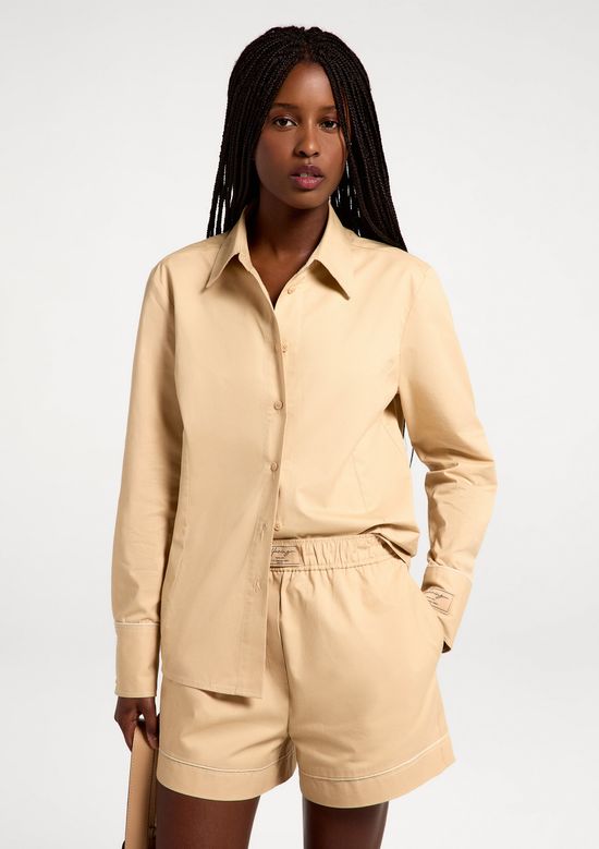 Foto do produto: Camisa Feminina Manga Longa Empapelada - Bege