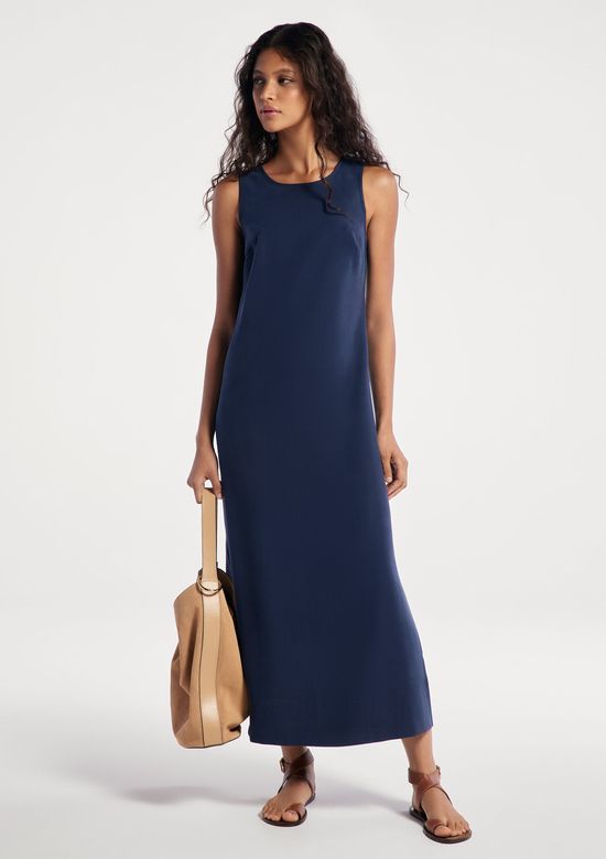 Foto do produto: Vestido Midi Peach Touch Evasê - Azul