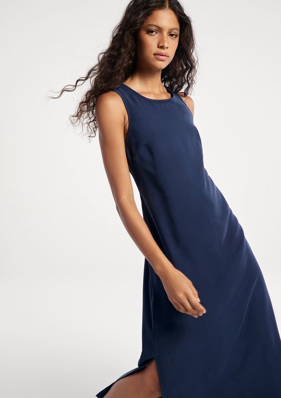 Foto do produto: Vestido Midi Peach Touch Evasê - Azul