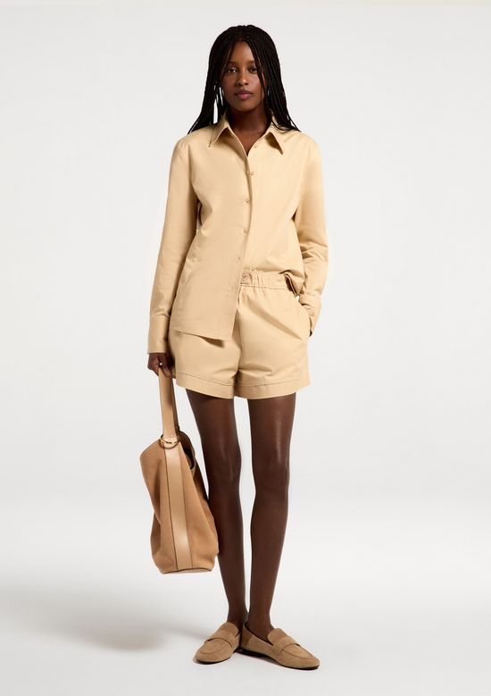 Foto do produto: Shorts Feminino Empapelado Evasê - Bege