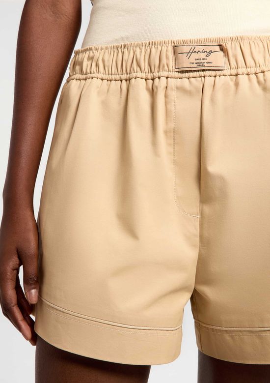 Foto do produto: Shorts Feminino Empapelado Evasê - Bege