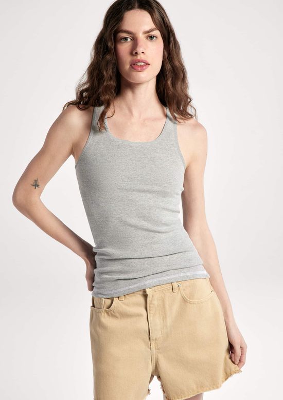 Foto do produto: Regata Feminina Em Ribana Super Soft - Cinza