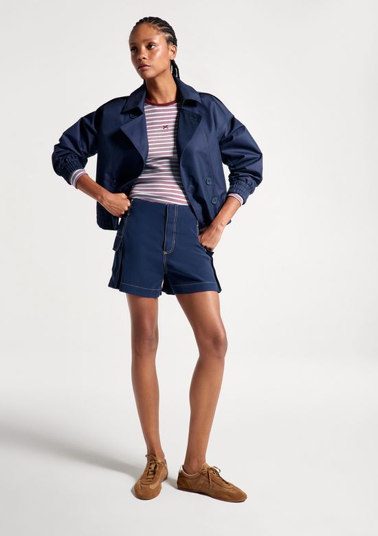 Foto do produto: Shorts Feminino Cintura Média Peach Touch - Azul