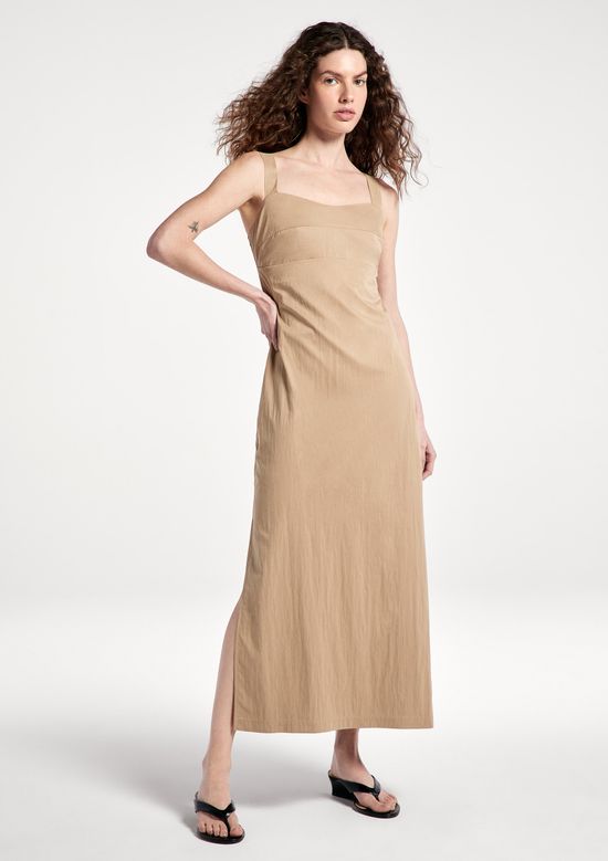 Foto do produto: Vestido Midi Acinturado Velvet Touch - Caqui