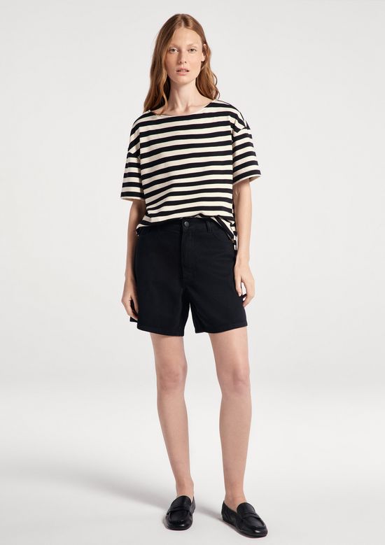 Foto do produto: Blusa Feminina Em Malha Listrada - Preto