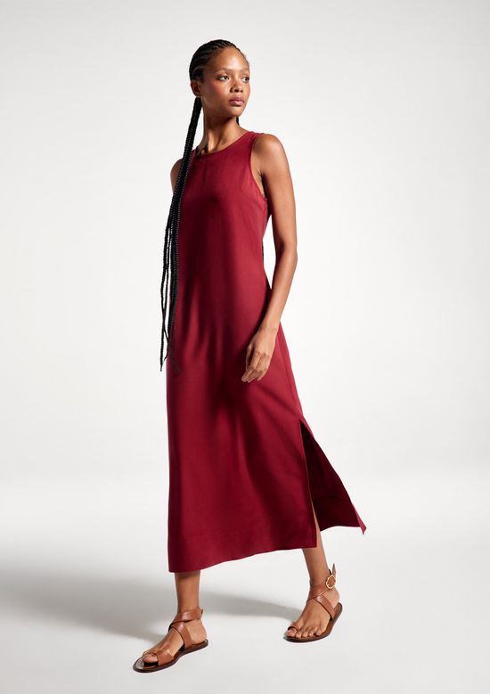 Foto do produto: Vestido Midi Peach Touch Evasê - Vinho