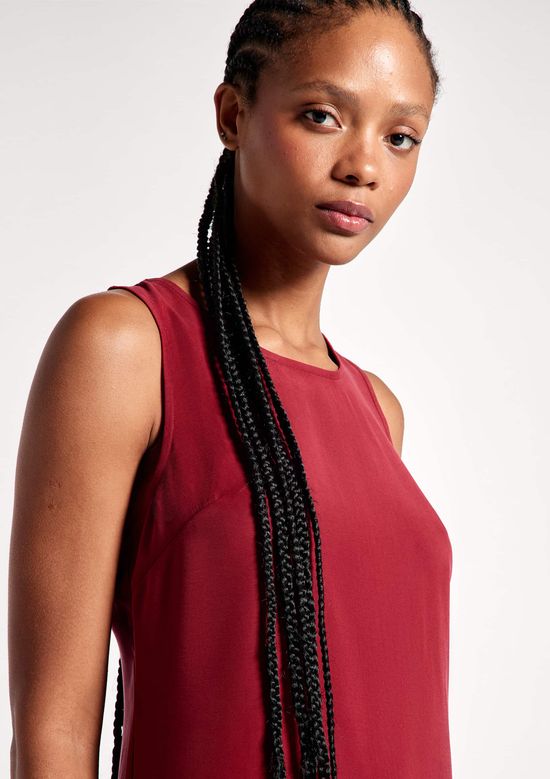 Foto do produto: Vestido Midi Peach Touch Evasê - Vinho