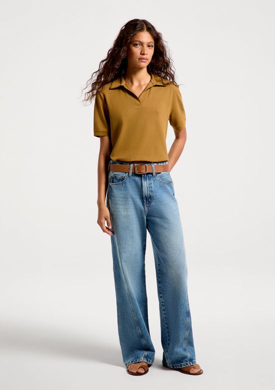 Foto do produto: Calça Jeans Feminina Wide Leg Cintura Média - Azul