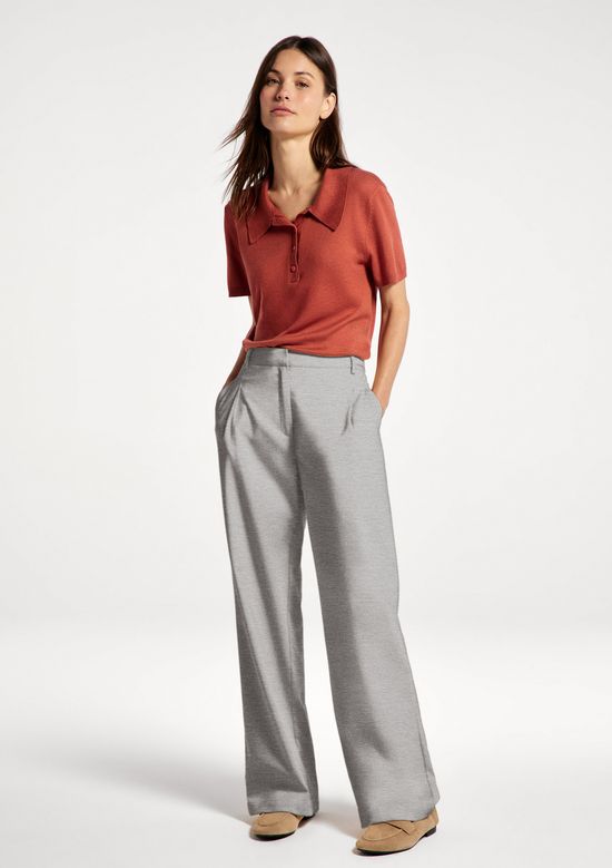 Foto do produto: Calça Feminina Reta Em Alfaiataria - Cinza