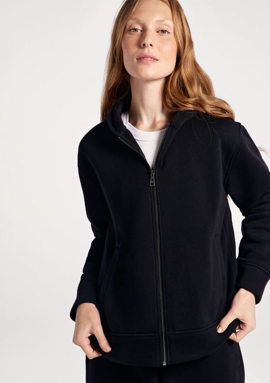 Foto do produto: Jaqueta Feminina Em Moletom - Preto