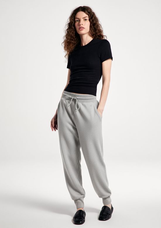 Foto do produto: Calça Feminina Jogger Em Moletom - Cinza