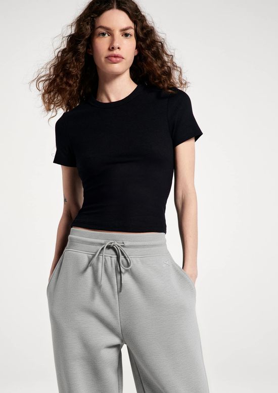 Foto do produto: Calça Feminina Jogger Em Moletom - Cinza