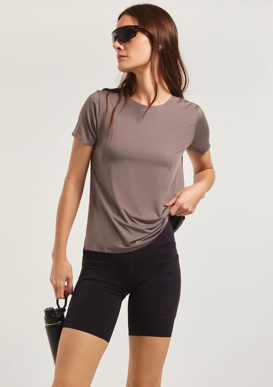Foto do produto: Camiseta Esportiva Feminina Alta Performance - Cinza