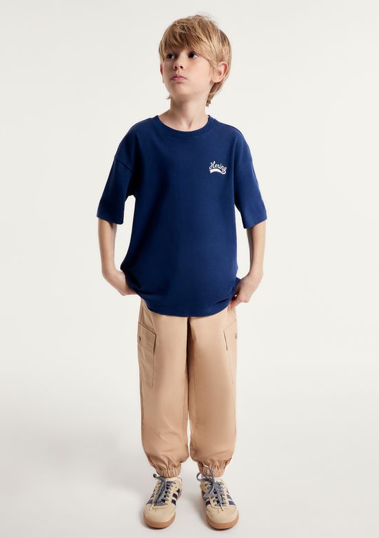 Foto do produto: Calça Infantil Menino Jogger Cargo - Bege