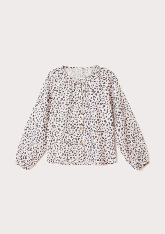 Foto do produto: Blusa Infantil Menina Manga Longa Estampada - Off white