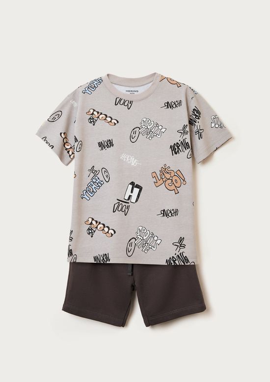 Foto do produto: Conjunto Curto Infantil Menino Regular - Cinza