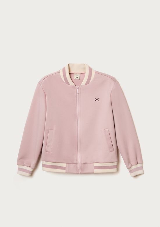 Foto do produto: Jaqueta Infantil Bomber Com Detalhes Em Retilínea - Rosa