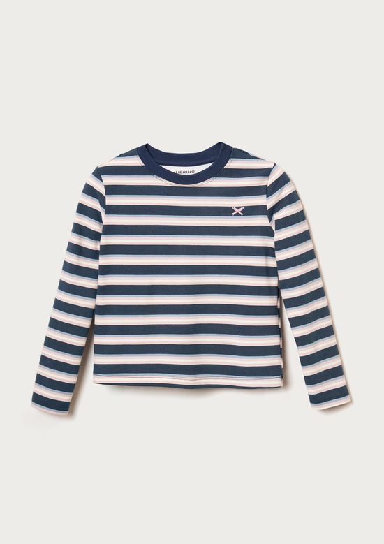 Foto do produto: Blusa Infantil Menina Manga Longa Listrada - Azul