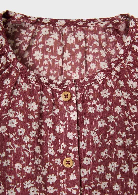 Foto do produto: Blusa Infantil Menina Manga Longa Estampada - Vermelho