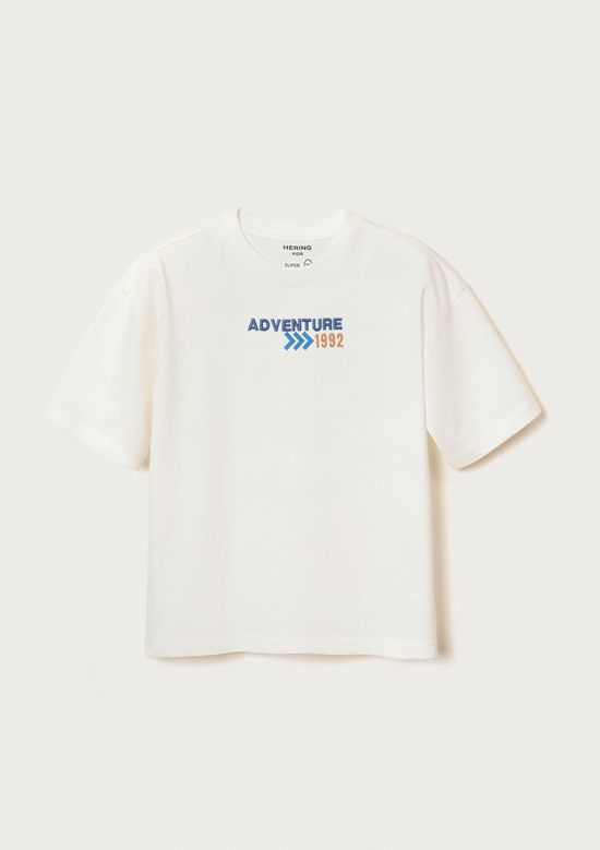 Foto do produto: Camiseta Infantil Menino Super Cotton Bordada - Off white