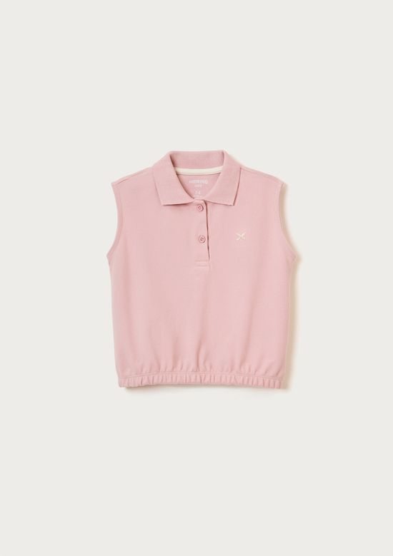 Foto do produto: Camisa Polo Infantil Menina Bordada - Rosa