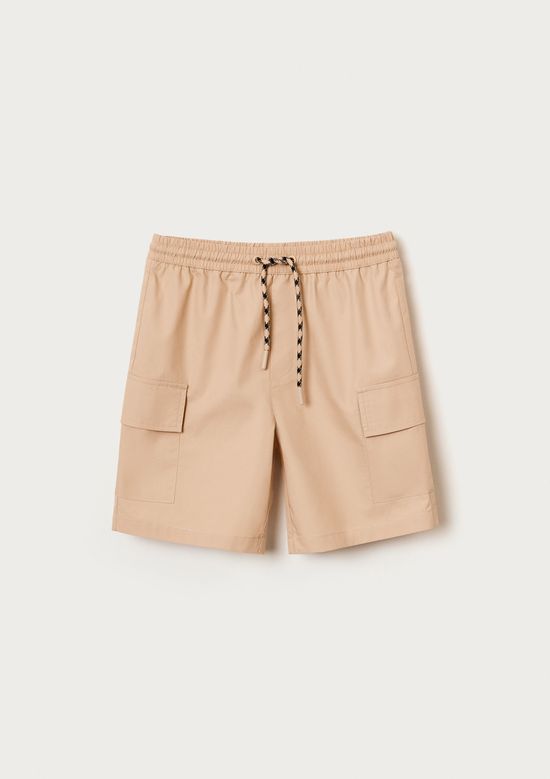 Foto do produto: Bermuda Infantil Menino Cargo Empapelada - Bege
