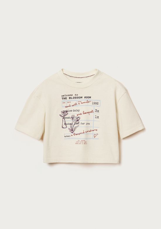 Foto do produto: Blusa Infantil Menina Box Estampada - Creme