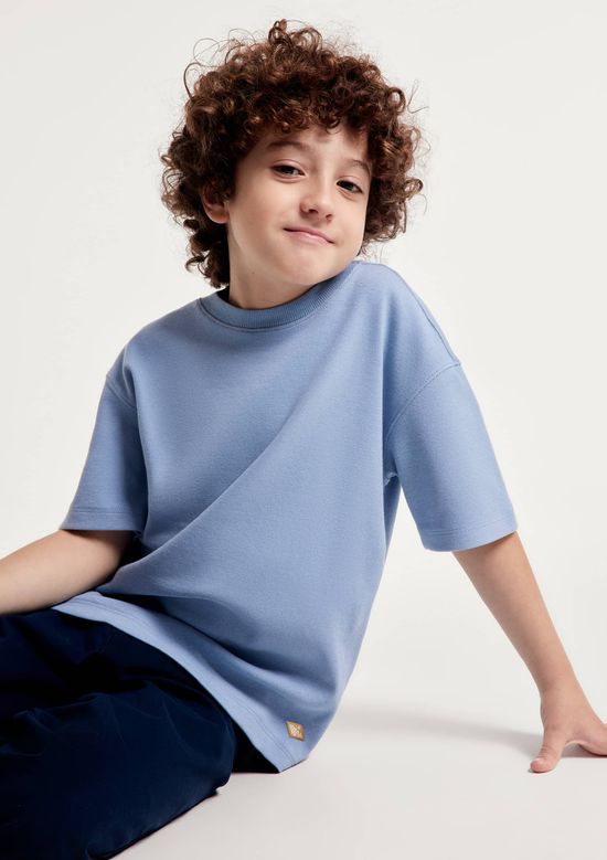 Foto do produto: Camiseta Infantil Menino Malha Texturizada - Azul