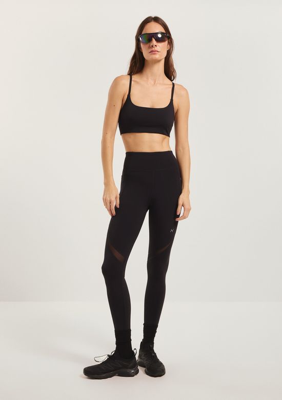 Foto do produto: Calça Legging Esportiva Com Tule - Preto