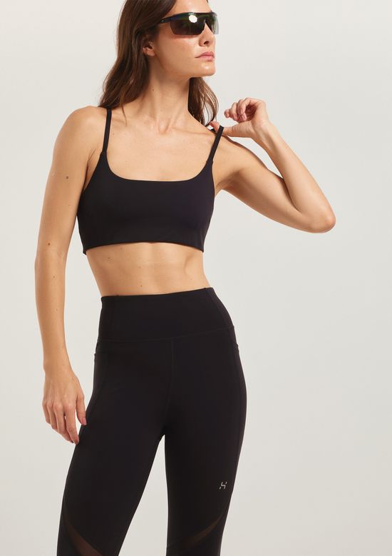Foto do produto: Calça Legging Esportiva Com Tule - Preto