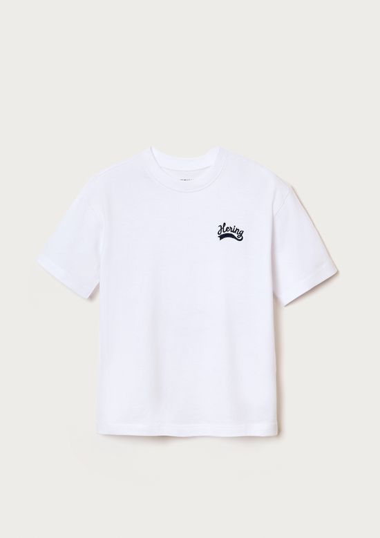 Foto do produto: Camiseta Infantil Menino Oversized Bordada - Branco