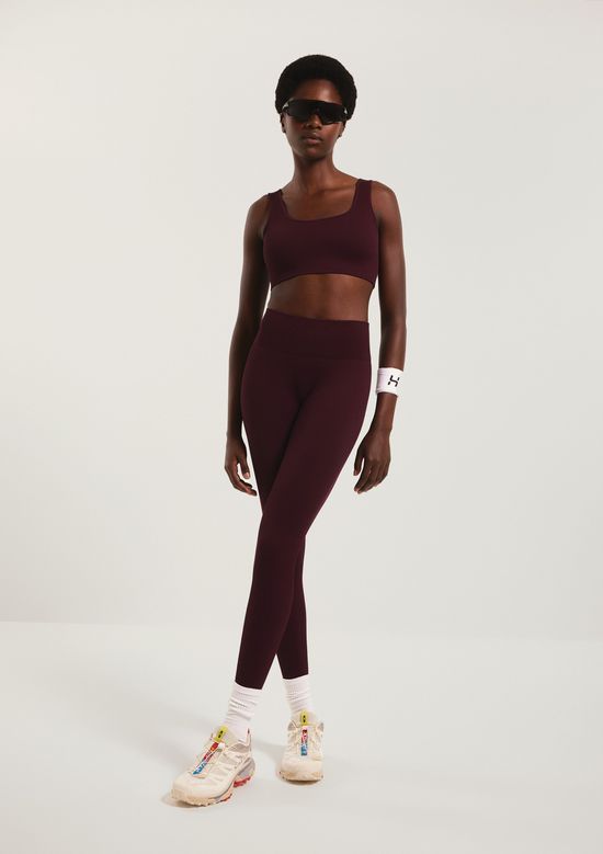 Foto do produto: Calça Legging Feminina Esportiva Corte A Laser - Vinho