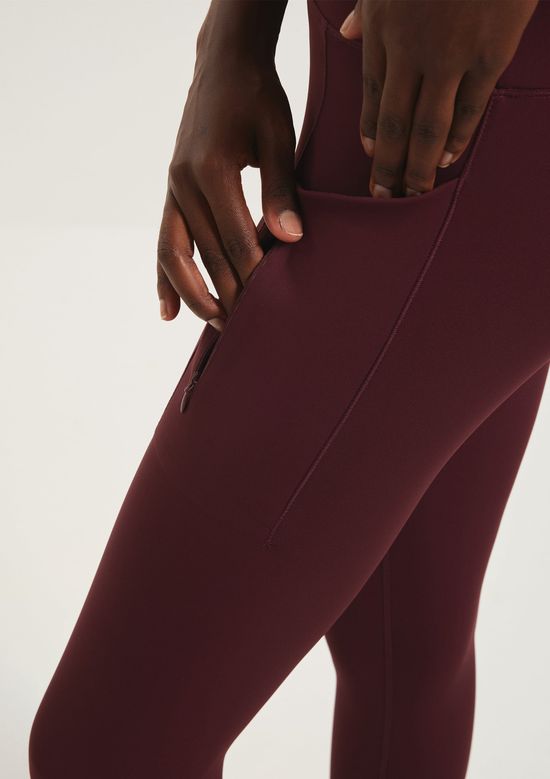 Foto do produto: Calça Legging Feminina Esportiva Corte A Laser - Vinho