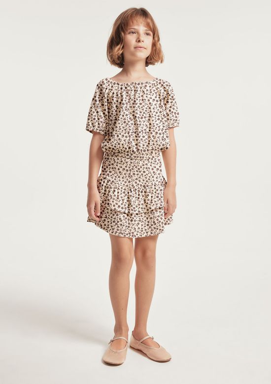 Foto do produto: Shorts Saia Infantil Babados Texturizado - Off white