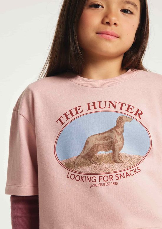 Foto do produto: Blusa Infantil Menina Box Oversized Super Cotton - Rosa