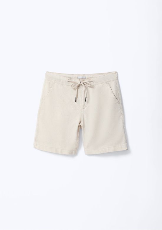 Foto do produto: Bermuda Infantil Menino Com Linho - Bege