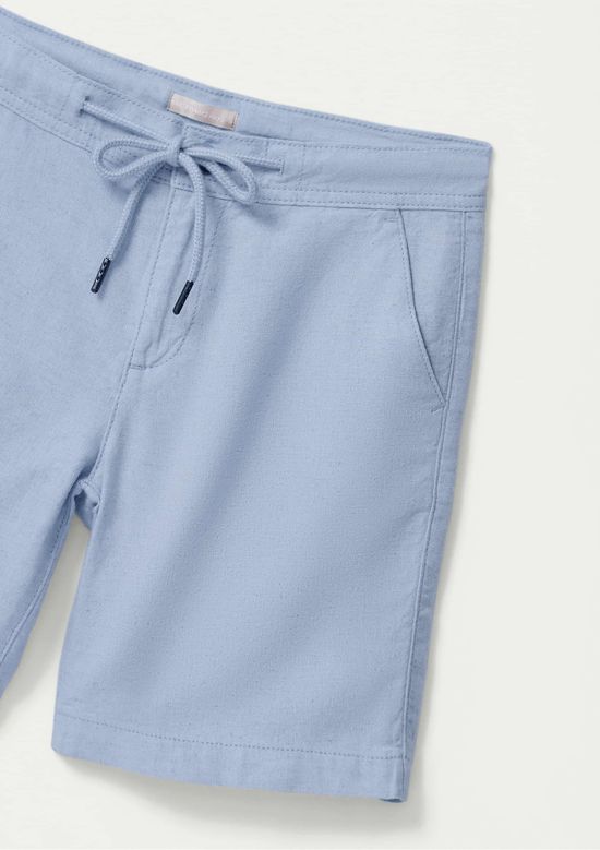 Foto do produto: Bermuda Infantil Menino Com Linho - Azul