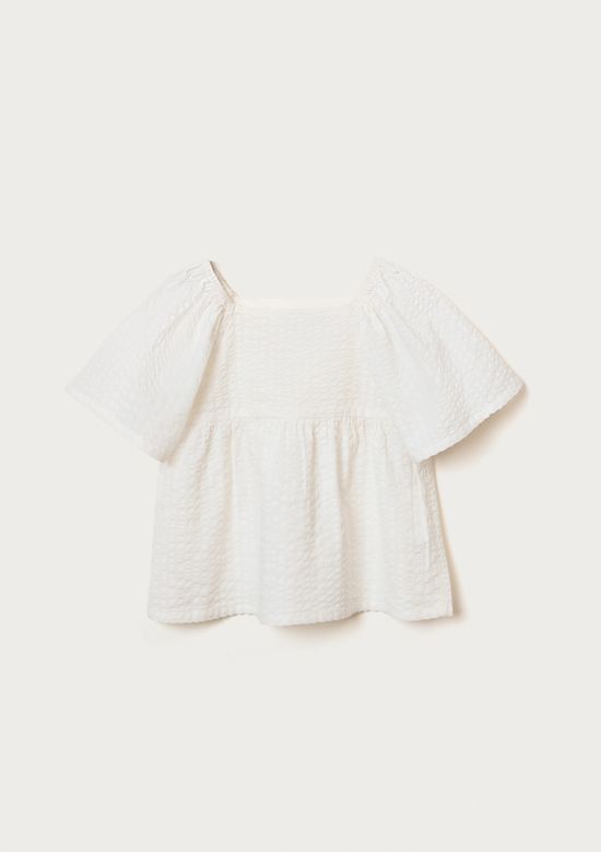 Foto do produto: Blusa Infantil Menina Em Algodão Anarruga - Off white