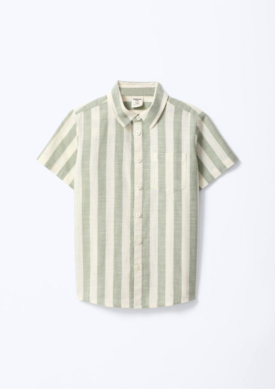 Foto do produto: Camisa Infantil Menino Fio Tinto Listrada - Verde