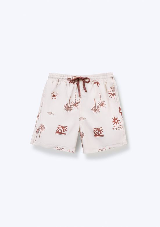 Foto do produto: Shorts Infantil Menino Estampado - Off white
