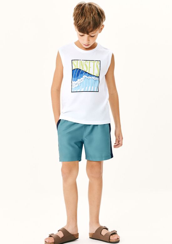 Foto do produto: Bermuda De Banho Infantil Menino Colorida - Azul