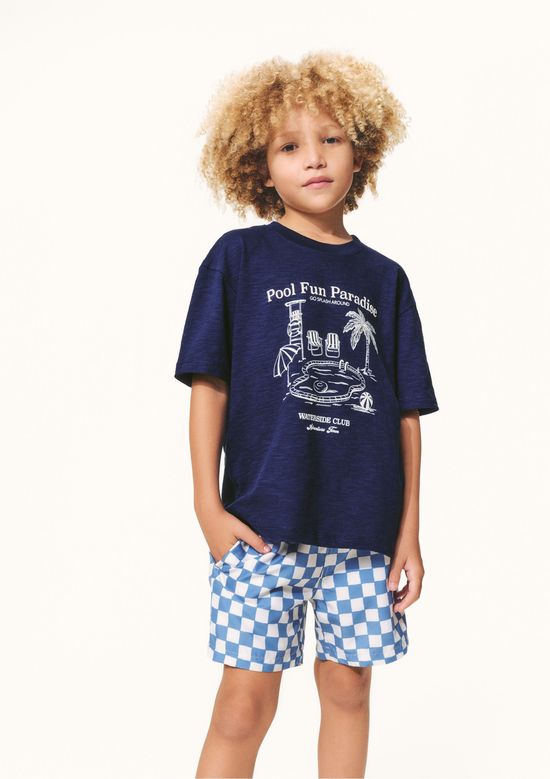 Foto do produto: Shorts Infantil Menino Estampado - Azul