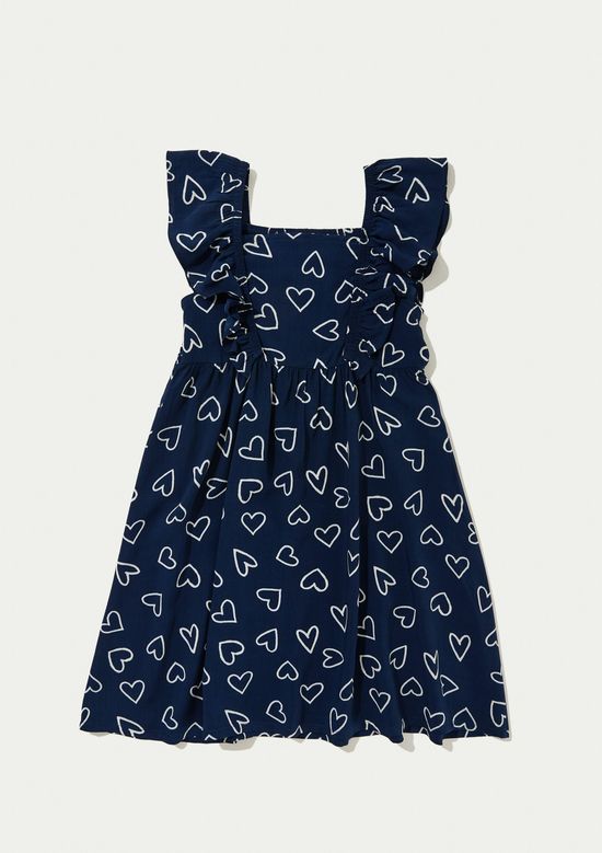 Foto do produto: Vestido Infantil Curto Com Babados - Azul