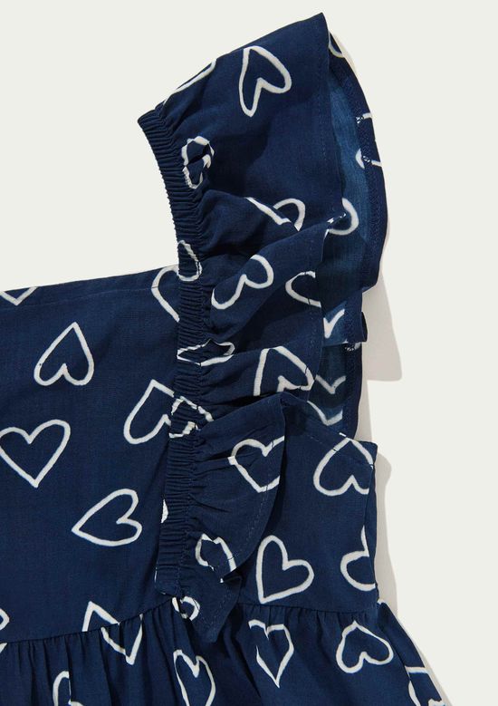 Foto do produto: Vestido Infantil Curto Com Babados - Azul