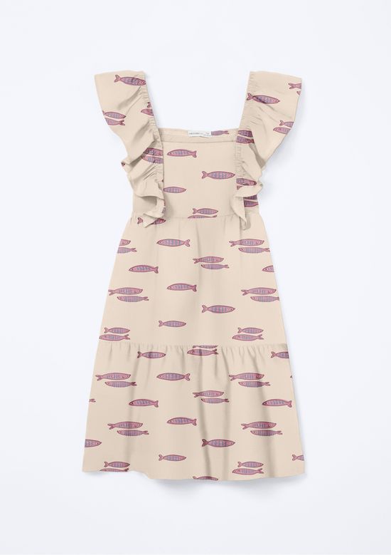 Foto do produto: Vestido Infantil Curto Com Babados - Off white